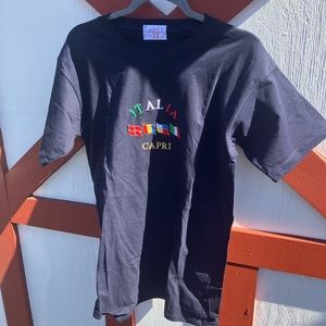 Ricami brand capri italy embroidered Italian logo shirt Italy adult Size Medium